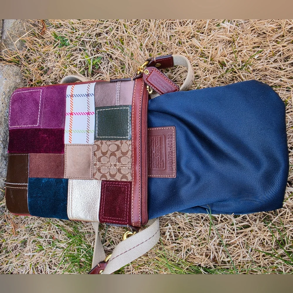 Coach 2007 Holiday Patchwork Crossbody Bag.